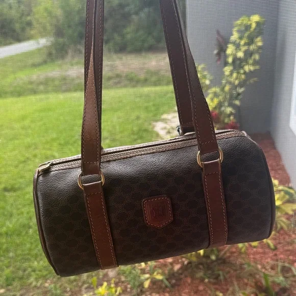 vintage Celine Macadam barrel bag w/ inside stain - Picture 8 of 12